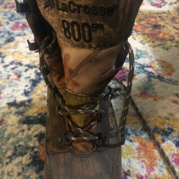 Boys Lacrosse 800gm camo insulated boots Youth size 1 - Picture 3 of 5